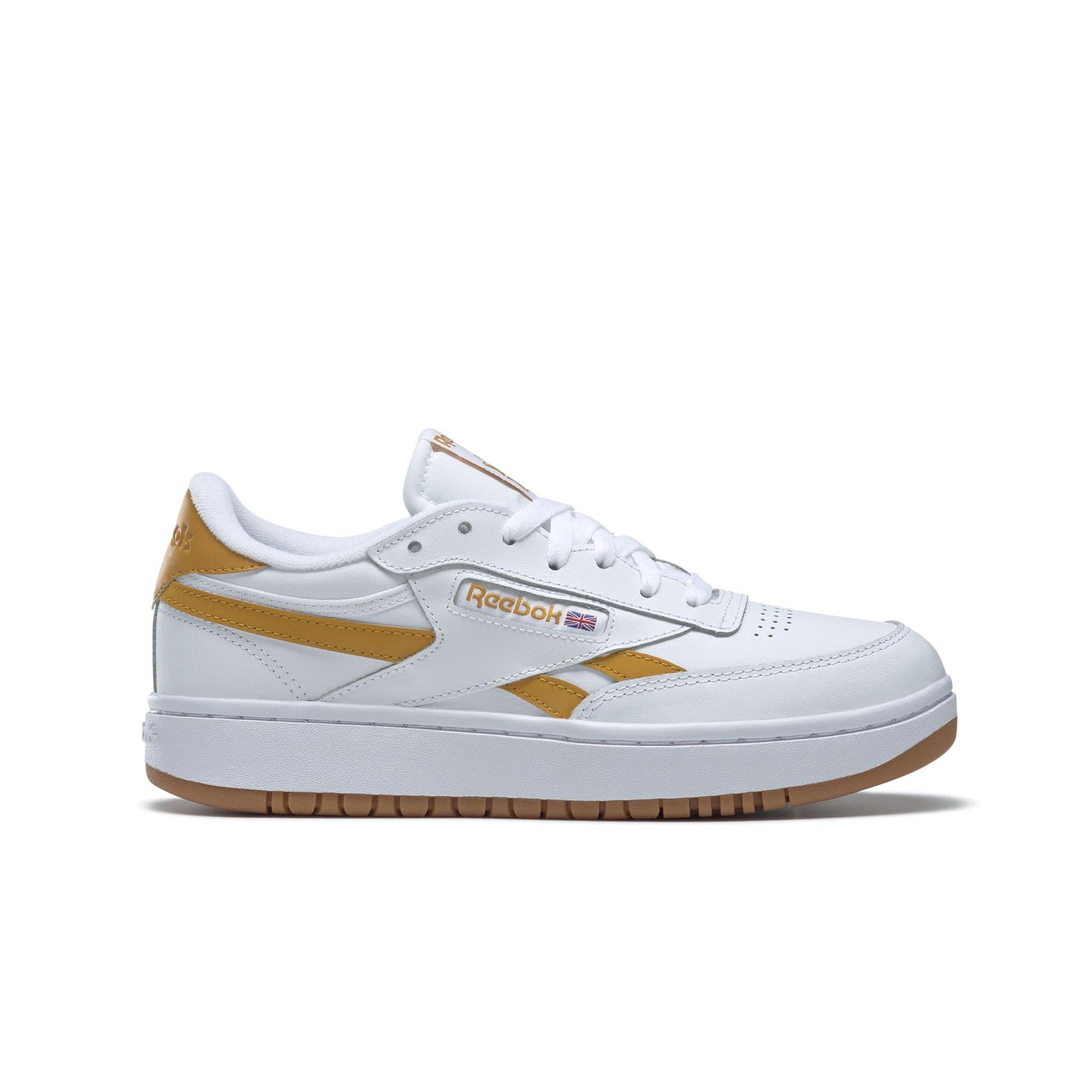 Reebok Club C Double Revenge Ftwr White Yellow Ochre Women s Shoe Hibbett